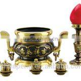 Rounded Edges Carved Furnace Suit Incense Burner thumbnail-1