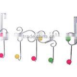 New Design Plastic Balls Iron Chrome Plated Metal Hooks Over the Door Hanger thumbnail-2