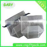 White Cosmetic Drawstring Organza Bag thumbnail-6