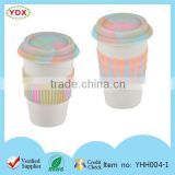 Personalized Logo Branded Promotional Silicone Cup Sleeve/Silicone Cup Lid