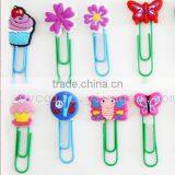 PVC Soft Plastic Paper Clips 3 d Paper Clip Doll Cartoon Glue Bookmarks
