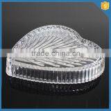 Hand Pressed Ribbed Heart Shape Dinner Plate Crystal Fruit Plate thumbnail-2