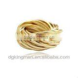 Kingman 2013 Hot Sale Real Gold Plating Rings Without Stones thumbnail-1