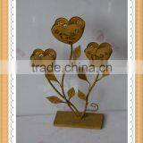 Metal Rose Tealite Holder