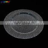 Wedding Party Drip Design Glass Charger Plates
