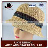 Stylish Skimmer Natural Grass Boater Straw Hat