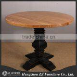 Home Furniture Antique Style Solid Wooden Round Coffee Table thumbnail-1