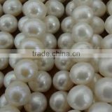 10.5-11.5mm round white freshwater pearl loose strand beads