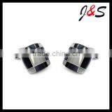 Wholesales Stainless Steel Cufflinks With Color Stone781B thumbnail-1