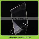 Shenzhen Supplies Slant Sign Holder L Style A5 Acrylic Sign Holder Inclined