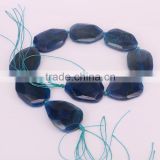 Full Strand Smooth Cracked Drop Blue Agate Gemstone For DIY Necklace Bracelet Jewelry Making Beads