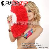 Wholesale Cheap Elegant Red Marabou Feather Hand Fan Costume Fun Act Burlesque Decor Dancing