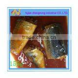 Salted of 155g Canned Mackerel Fish in Tomato Sauce(ZNMT0038)