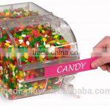 3 Gallon Acrylic Candy Bin w/ Scoop & Label Holder(CB-B-0221) thumbnail-3