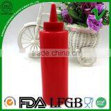 LDPE Cylinder Red Empty Food Squeeze 165ml Sauce Plastic Bottle With Nozzle thumbnail-3