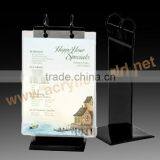 Black Color Acrylic Menu Holders Manufacturers