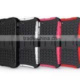 2 IN 1Multicolor TPU+PC Armor CASE Hybrid Kickstand Cell Phones Back Cover for IPhone 4/4S OUTDOOR CASE