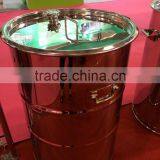 Stainless Steel Drum With Clamp Lid and With Folding Handle on Both Side thumbnail-3