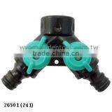 Plastic 2-Way Snap-In Garden Y Shut-Off Valve thumbnail-1