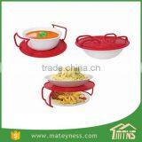 Plate Stacker Lid & Tray Multi-Tasking Kitchen 3 In1 Microwave Tray thumbnail-1