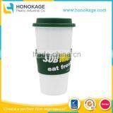 16oz Large IML Plastic Coffee Cups With Lids,Customised Packaging Takeaway Reusable Drink Cup thumbnail-1