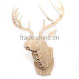 Wall Hanging Wood Crafts Moose Head Decoration thumbnail-4