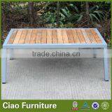 Outdoor Rectangle Faux Wood Coffee Table thumbnail-1
