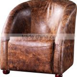 2016 high quality retro vintage leather leisure chair for living room C626#
