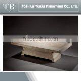 Modern Square Travertine With Tempered Glass Surface Center Table thumbnail-3