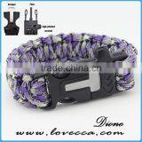 2016 Best Sell Firestarter Plastic Whistle Survival Paracord Bracelet thumbnail-4