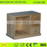 FSC Custom Natural Unfinished Wood Dvd cd Storage Cabinet With Drawer thumbnail-1