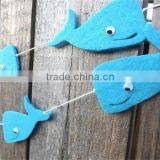 Hot New Christmas Felt Garland Whale Sea Creature Fancy Wedding Kid Room Decoration OEM ODM Welcome thumbnail-1