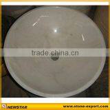 Newstar Cheap Landscape White Marble Bathroom Sink Wash Basin thumbnail-1