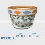 Vietnamese Ceramic Hand Carved Mini Flower Pot BN-M081-A thumbnail-5