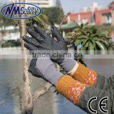 NMSAFETY Quality Comfort Half Coated Foam Nitrile Grip Work Glove thumbnail-1