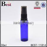 Wholesale Best Selling Cosmetic Packaging Golden Aluminum Spray Bottle Perfume Blue Glass Perfume Bottle 30ml China Manufacture thumbnail-5