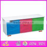 2015 New and Popular Design Wooden Toy Organizer for Kids With 12 Bins,storage Organizer With Plastic Storage Bins W08C037 thumbnail-6