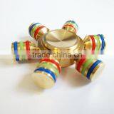 Hot Sale Hexagonal Hand Spinner Brass Fidget Toy Metal EDC Finger Spinner Stress Luminous thumbnail-3