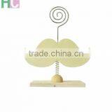 Metal With Wooden Base Memo Clip Type, Metal Card Holder Clips thumbnail-2