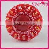 Wholesale Fashionable Decorative Small Red Rhinestone Button for Garments and Clothing WBKA-299 thumbnail-1