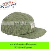 Fashion 5 Panel Caps Flat Brim Custom Pattern High Quality 5 Panel Caps thumbnail-1