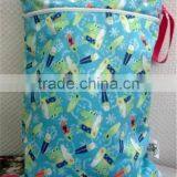 OEM Cute Print Hanging Reusable Wet/Dry Cloth Diaper Bag thumbnail-1