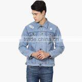 Men Denim Jean Jacket Wholesale Ripped With Pocket Outdoor Casual Wear thumbnail-1