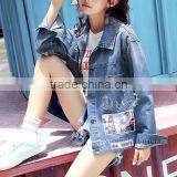 Zm35759a New Style Winter Autumn Short Denim Jacket Coat for Women thumbnail-1