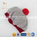 Kids Knitted Cashmere Funny Winter Hats With Pom Poms thumbnail-2