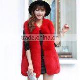 CN-R-34 Real Whole Skin Fox Fur Sleeveless Coat Genuine Fur Leather Waistcoat thumbnail-4