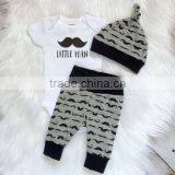 2016 Lovely Infants Toddlers Baby Clothes Print Onesie Baby Boy Coming Home Outfit New Baby Sets thumbnail-2