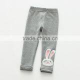 S32840W Spring & Autumn Casual Girls Pants Baby Kids Appliqued Trousers Cotton Girls Leggings Trousers thumbnail-3