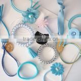 2017 Hot Sale Sky Blue Elastic Hair Tie Set thumbnail-1