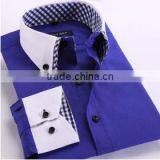 Latest Shirt Designs for Men 2016 Customise Solid Color Men's Dress Fashionable Long Sleeve Uniform t Shirt thumbnail-6